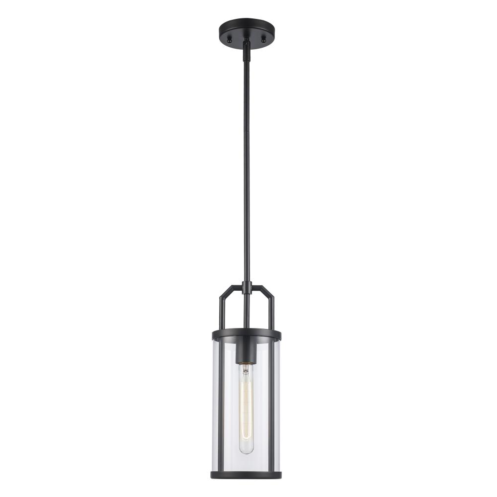 1LT PENDANT-CYLINDER GLASS-M-B